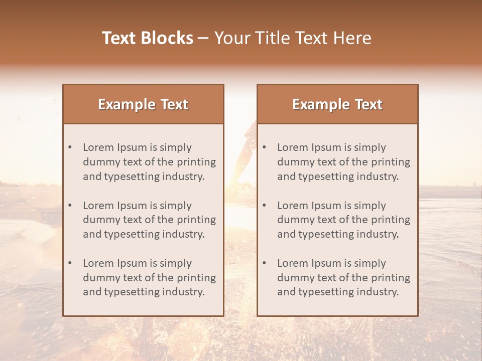 Splatter Sand Vacation PowerPoint Template