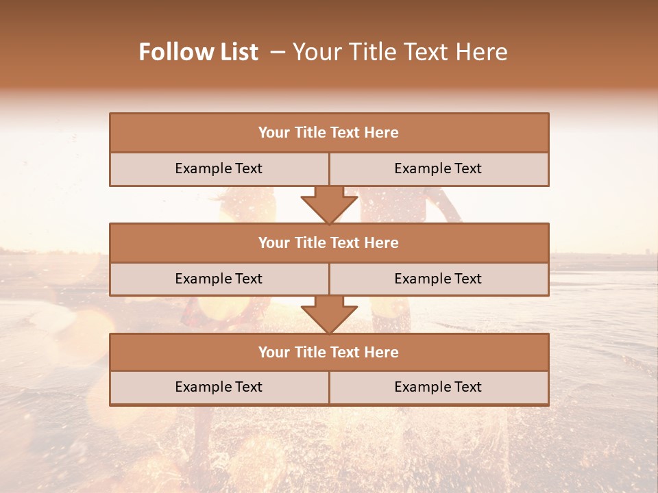 Splatter Sand Vacation PowerPoint Template