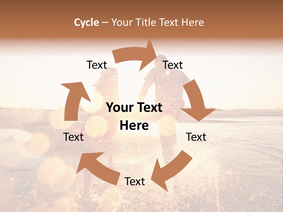 Splatter Sand Vacation PowerPoint Template