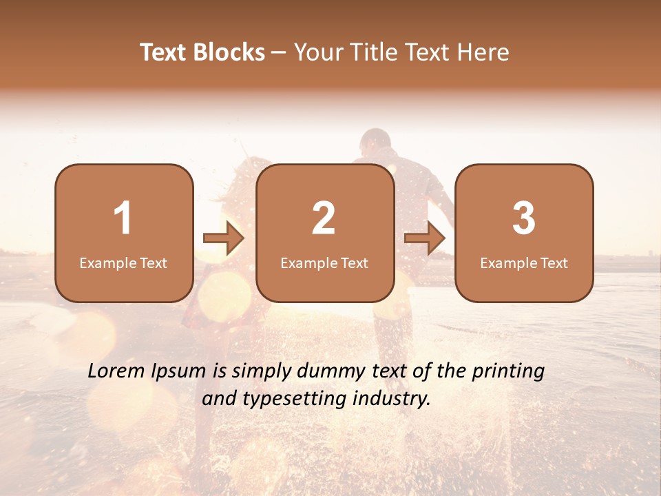 Splatter Sand Vacation PowerPoint Template