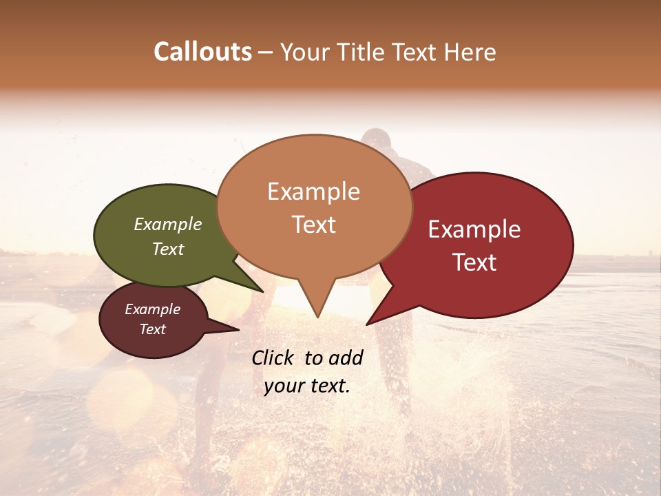 Splatter Sand Vacation PowerPoint Template