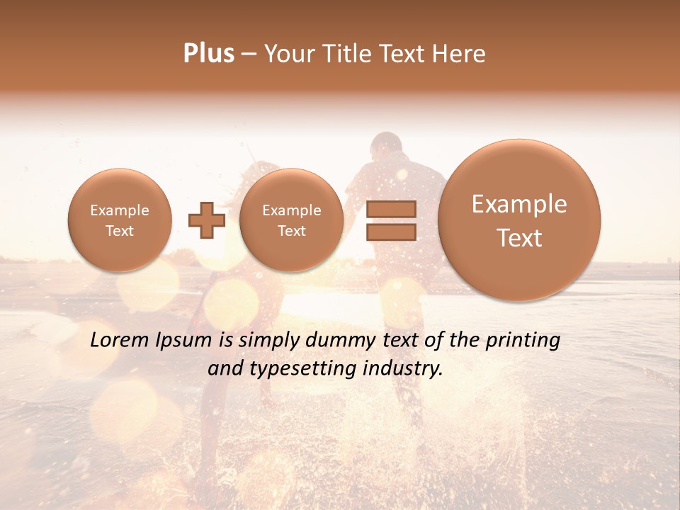 Splatter Sand Vacation PowerPoint Template