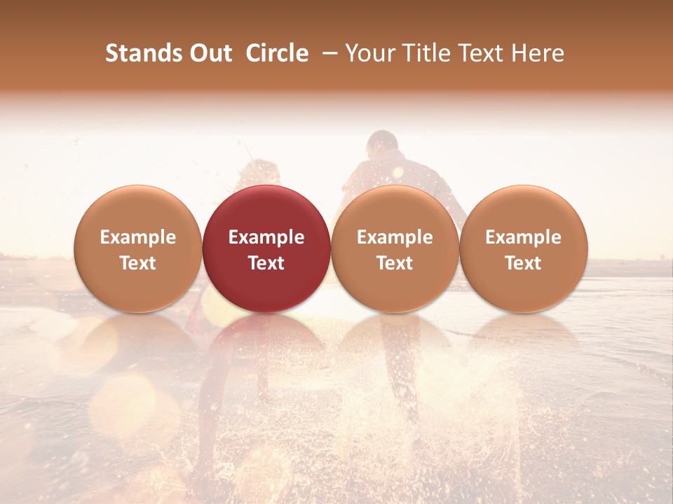 Splatter Sand Vacation PowerPoint Template