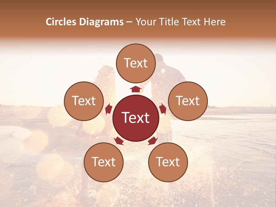 Splatter Sand Vacation PowerPoint Template