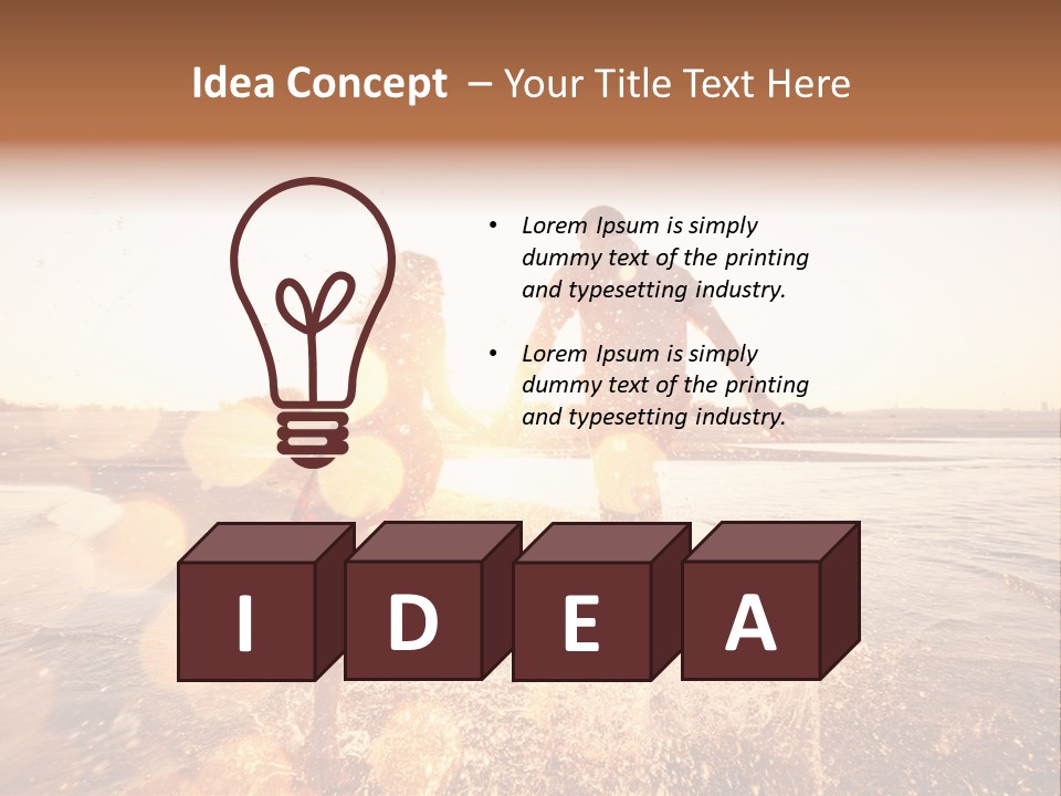 Splatter Sand Vacation PowerPoint Template