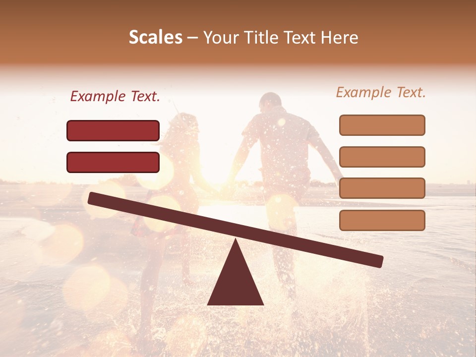 Splatter Sand Vacation PowerPoint Template