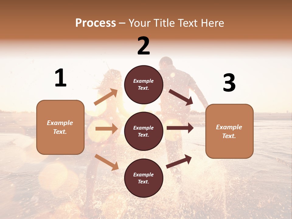 Splatter Sand Vacation PowerPoint Template