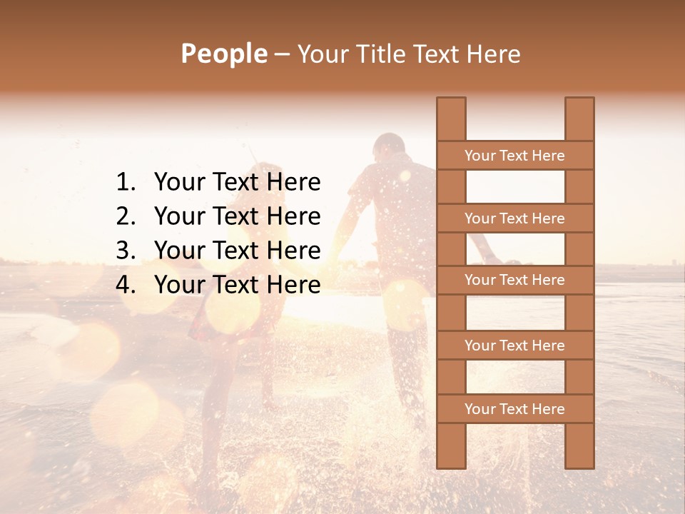 Splatter Sand Vacation PowerPoint Template