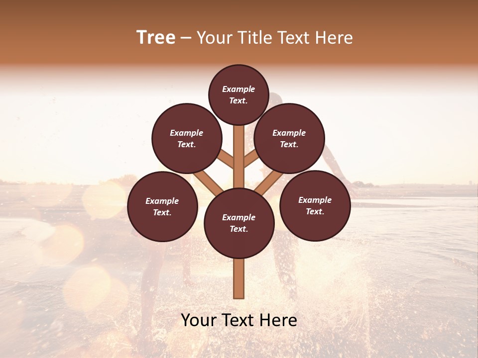 Splatter Sand Vacation PowerPoint Template