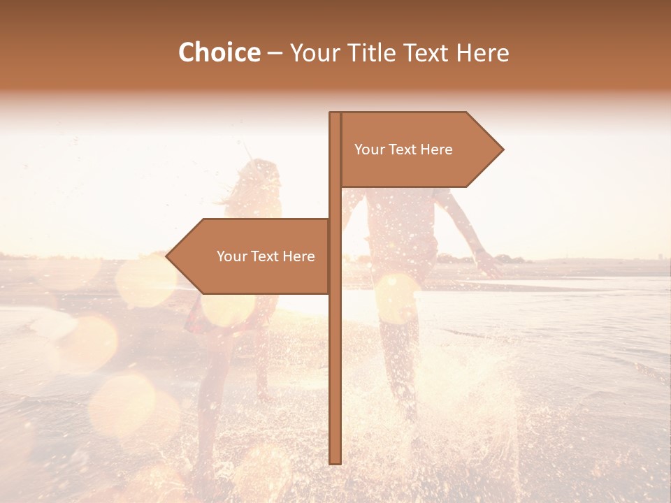 Splatter Sand Vacation PowerPoint Template