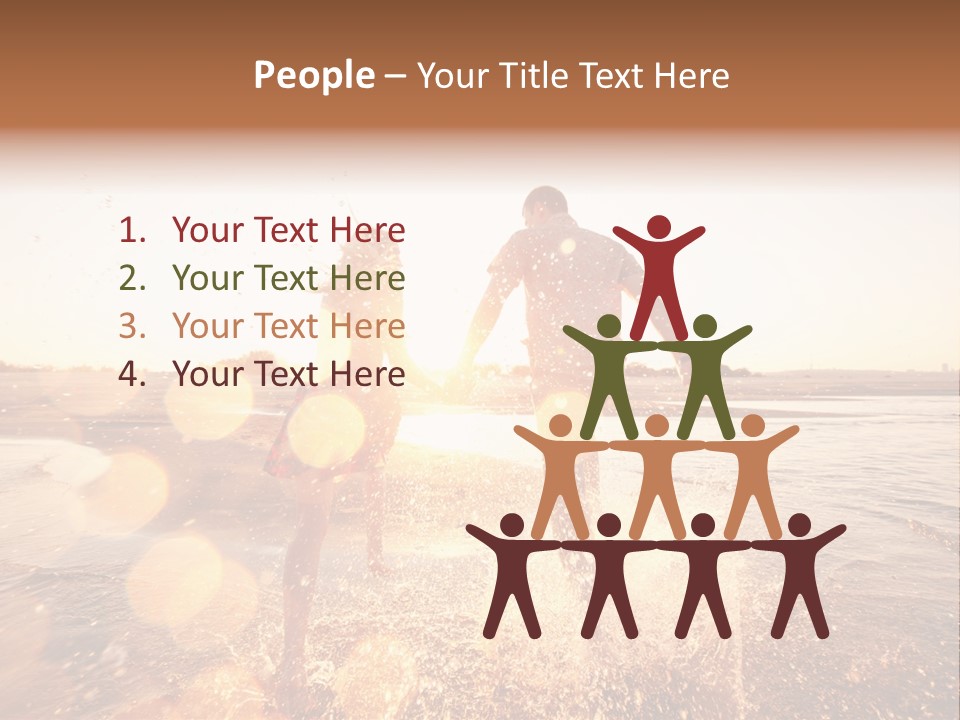 Splatter Sand Vacation PowerPoint Template