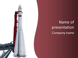 Isolated Science Spaceship PowerPoint Template