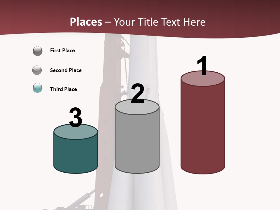 Isolated Science Spaceship PowerPoint Template