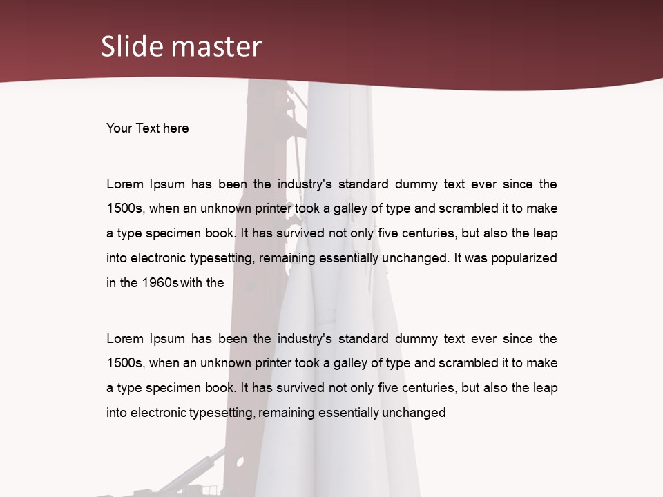 Isolated Science Spaceship PowerPoint Template
