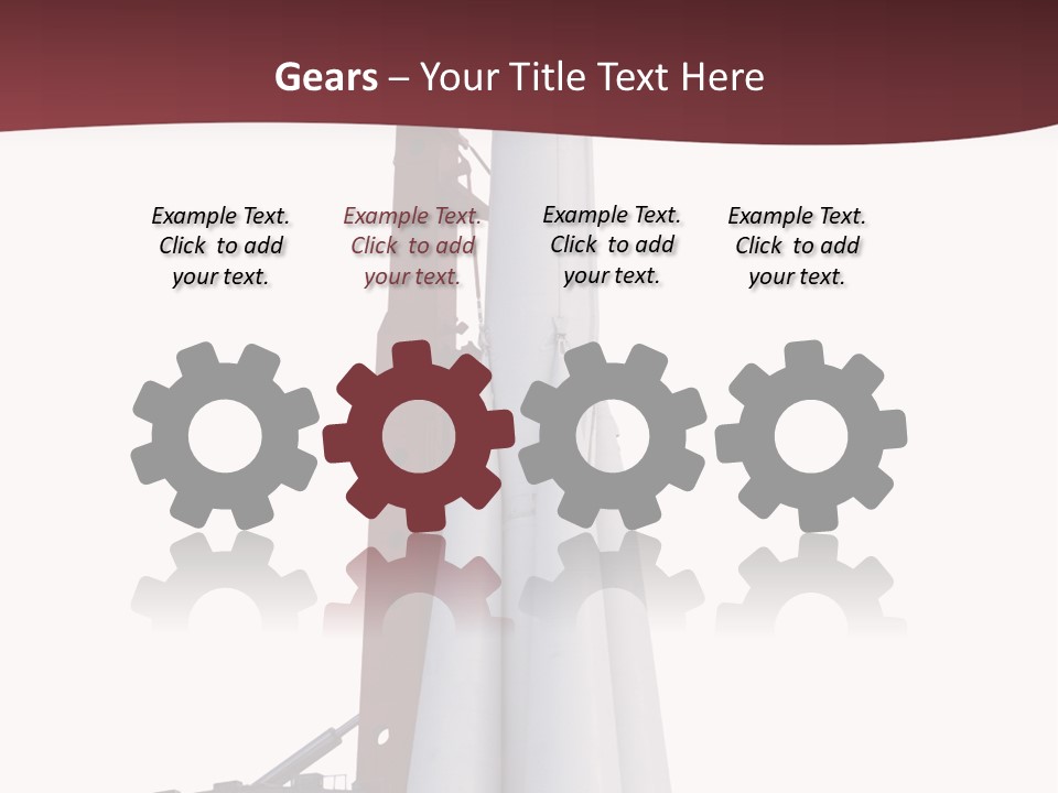 Isolated Science Spaceship PowerPoint Template