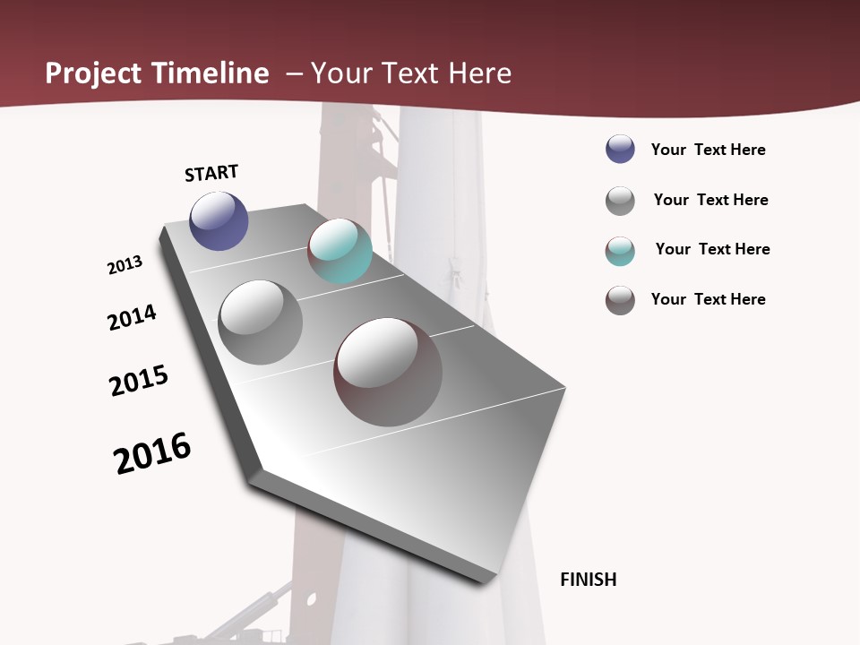Isolated Science Spaceship PowerPoint Template