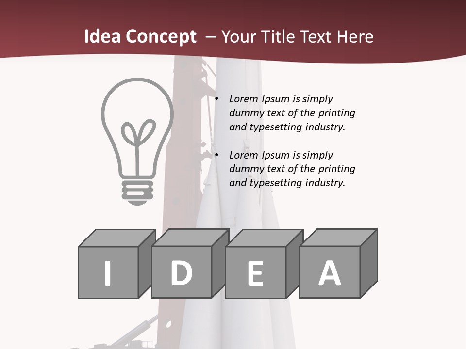 Isolated Science Spaceship PowerPoint Template