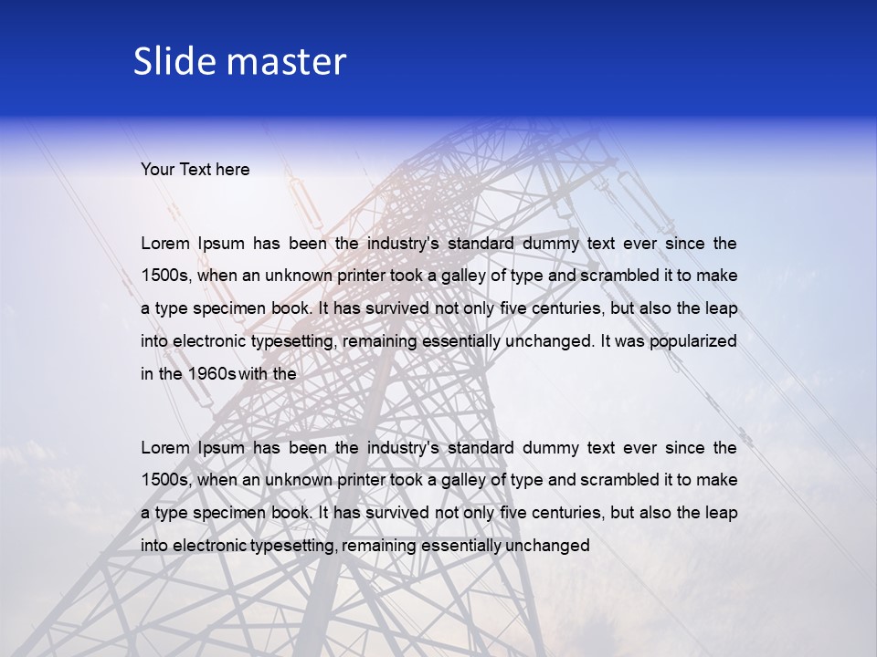 Equipment Energetic Line PowerPoint Template