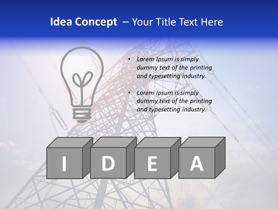 Equipment Energetic Line PowerPoint Template