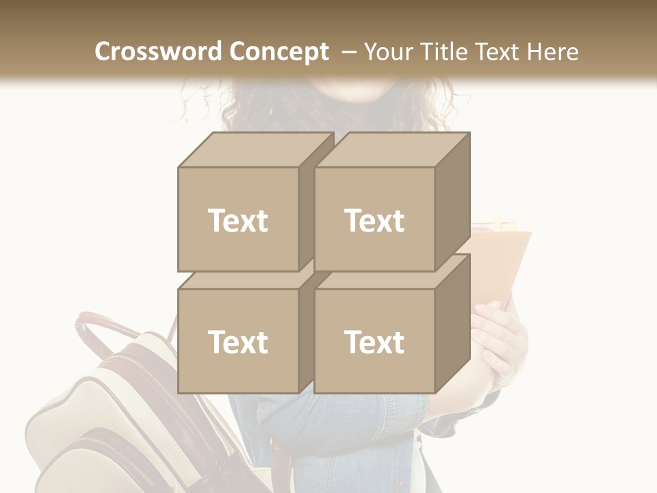 Portrait Exercise Caucasian PowerPoint Template