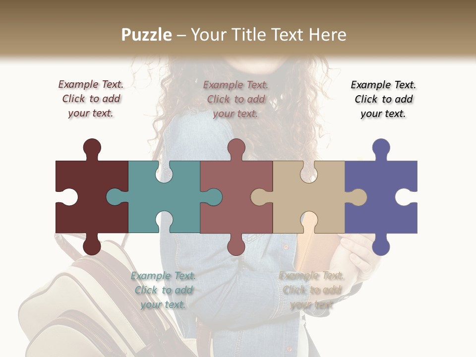 Portrait Exercise Caucasian PowerPoint Template