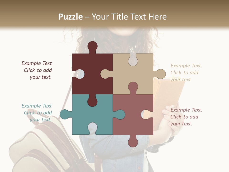 Portrait Exercise Caucasian PowerPoint Template