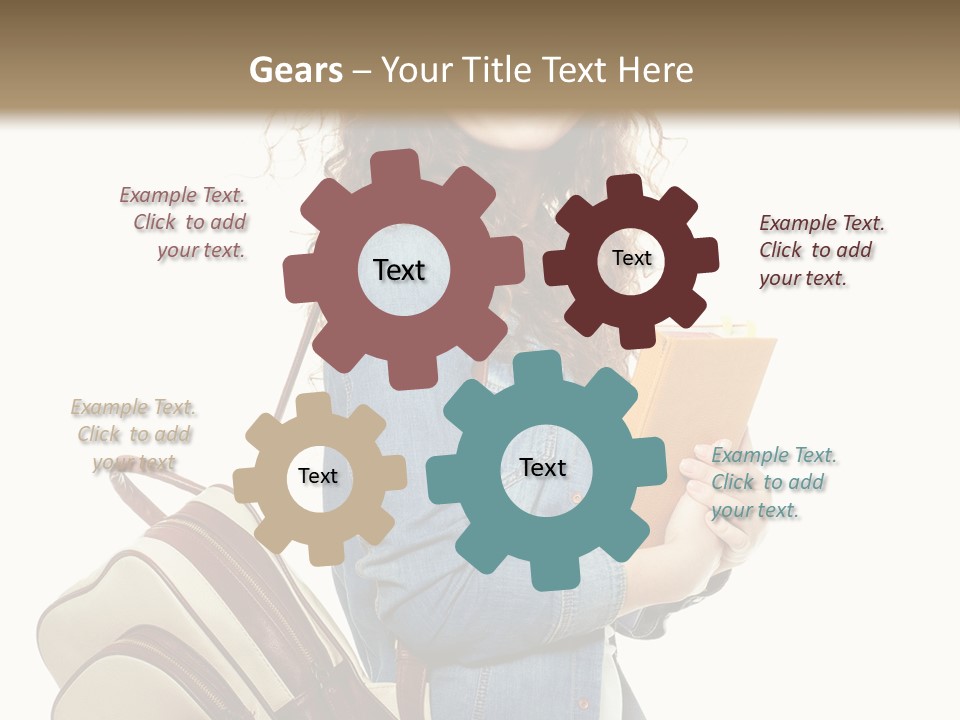 Portrait Exercise Caucasian PowerPoint Template