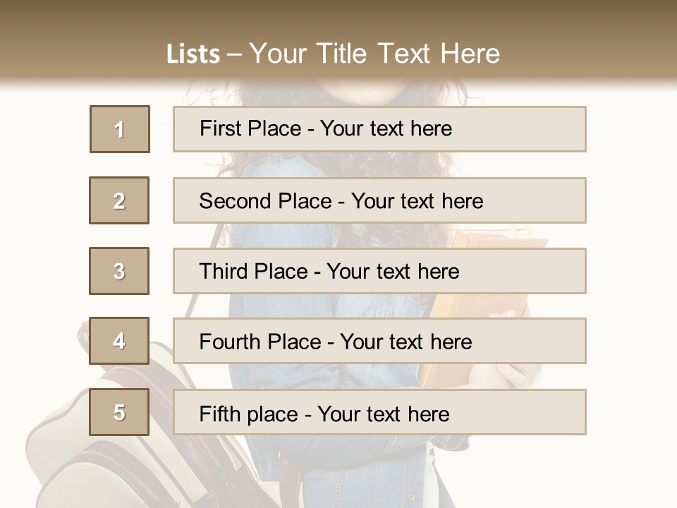 Portrait Exercise Caucasian PowerPoint Template