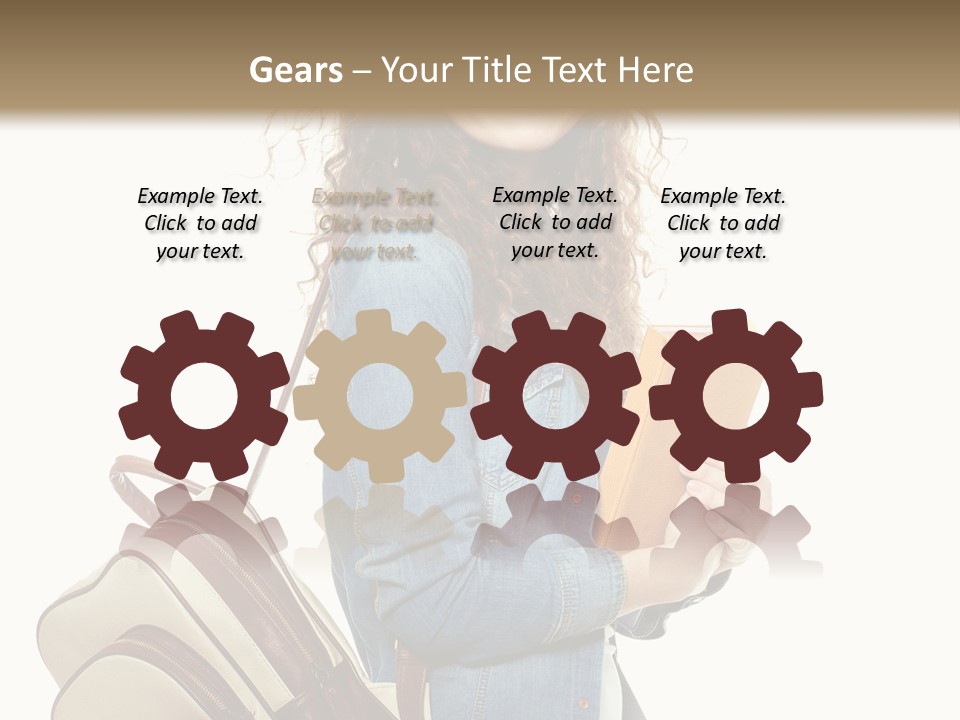 Portrait Exercise Caucasian PowerPoint Template