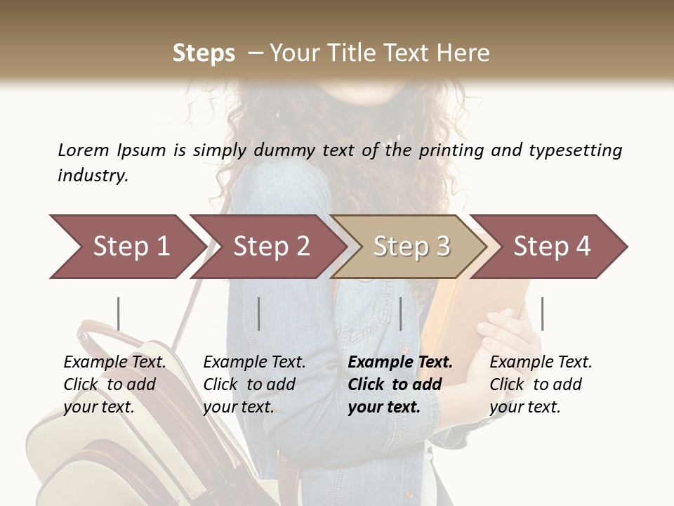 Portrait Exercise Caucasian PowerPoint Template