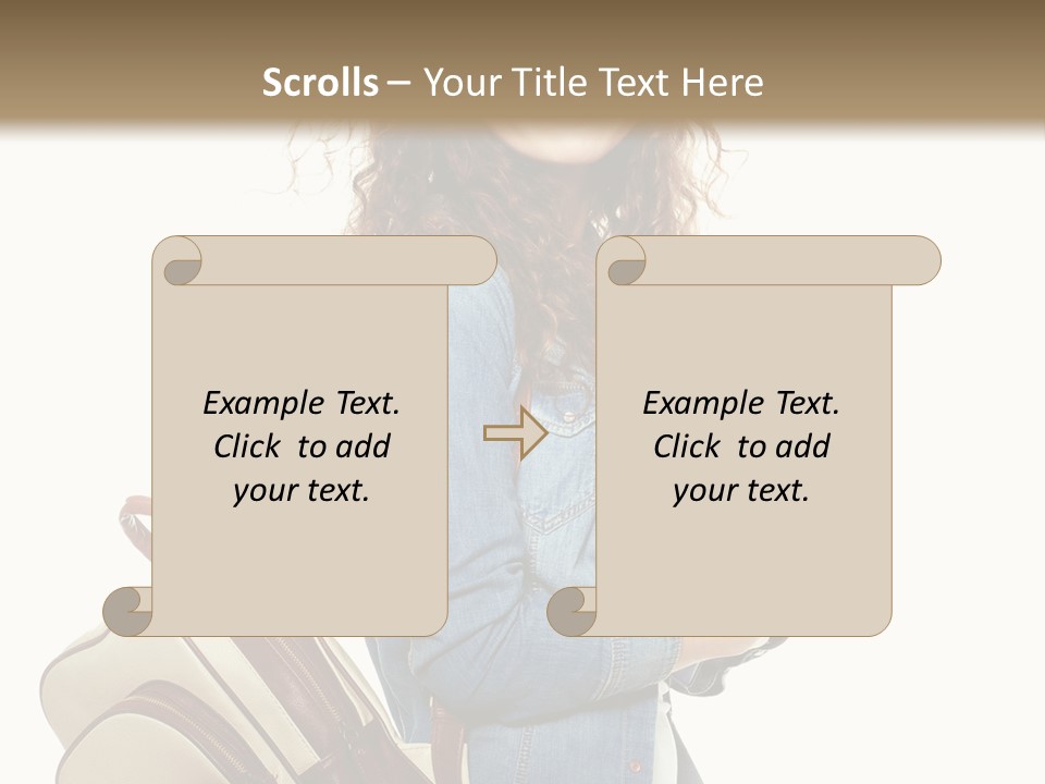 Portrait Exercise Caucasian PowerPoint Template