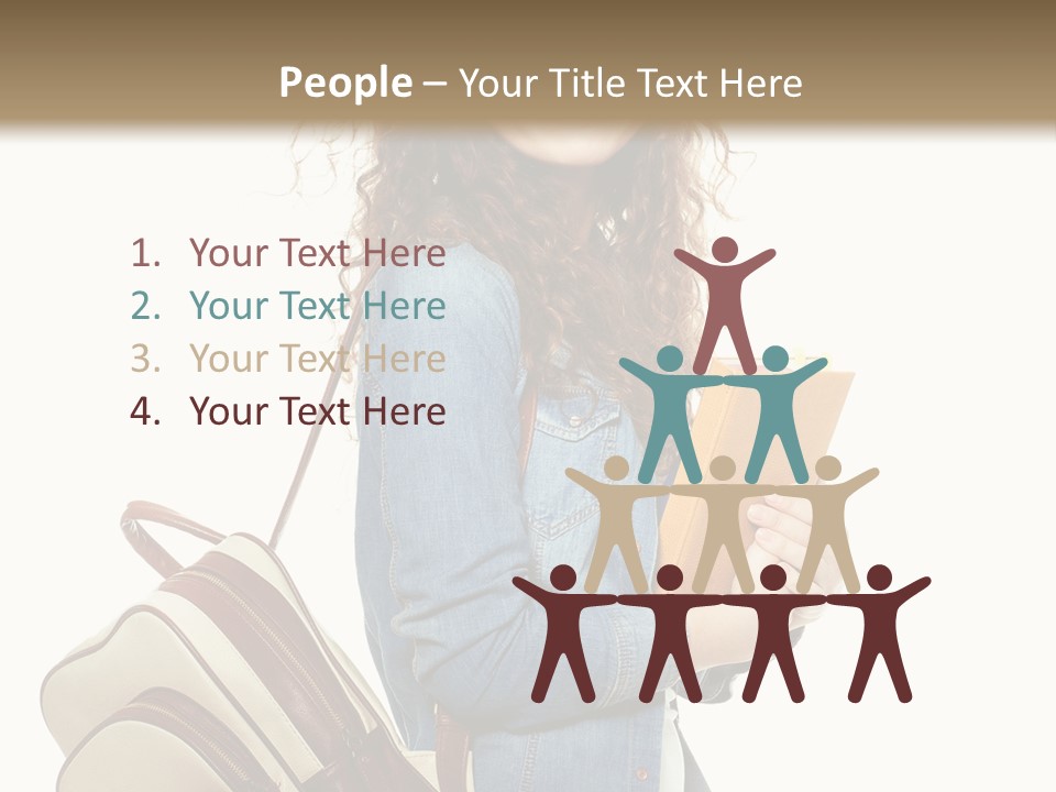 Portrait Exercise Caucasian PowerPoint Template