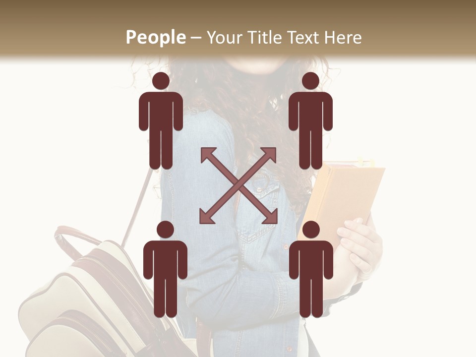 Portrait Exercise Caucasian PowerPoint Template