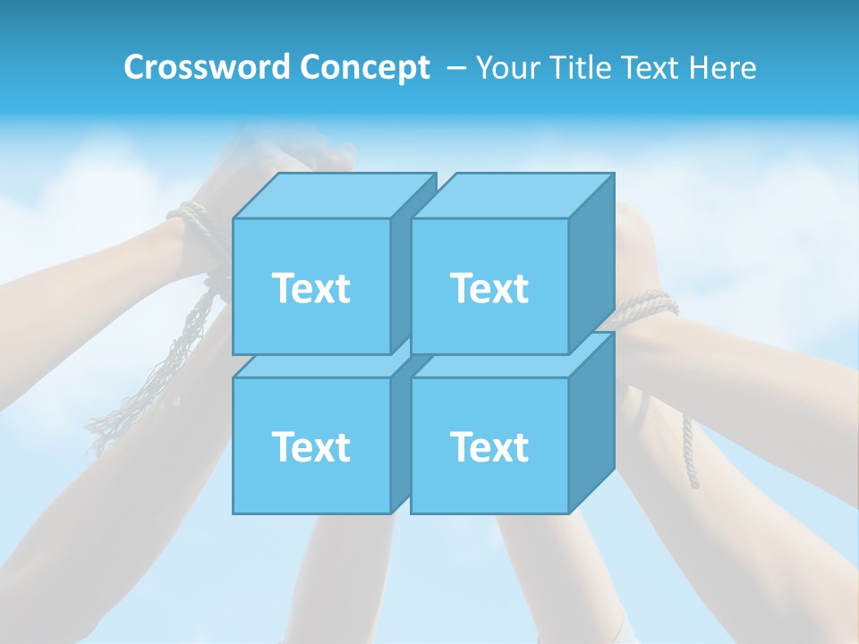 Three Tied Up Sky PowerPoint Template