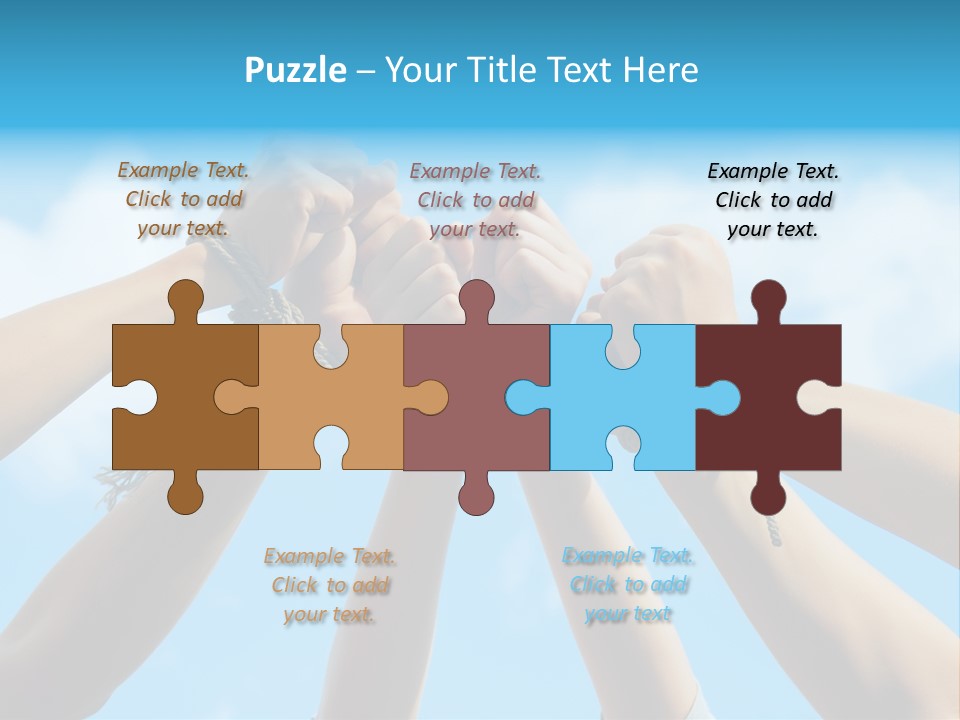 Three Tied Up Sky PowerPoint Template