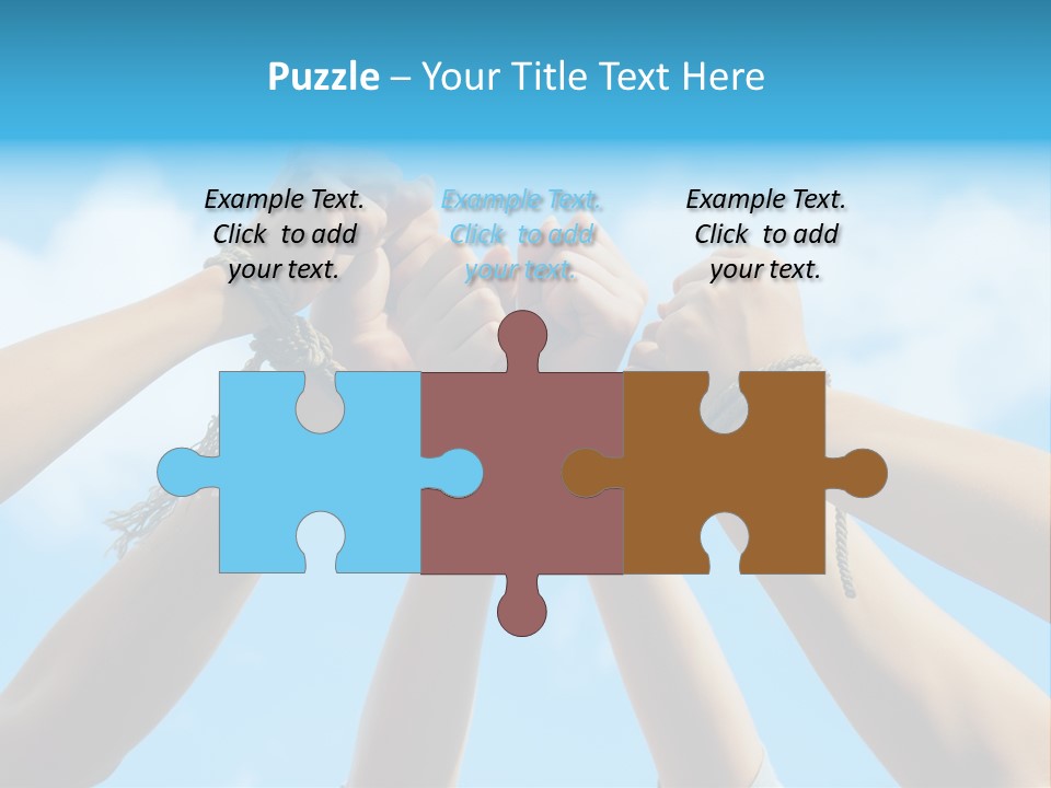 Three Tied Up Sky PowerPoint Template