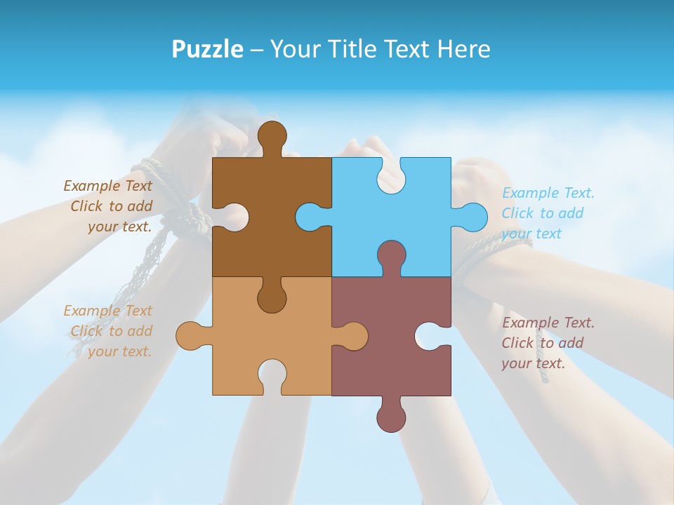 Three Tied Up Sky PowerPoint Template