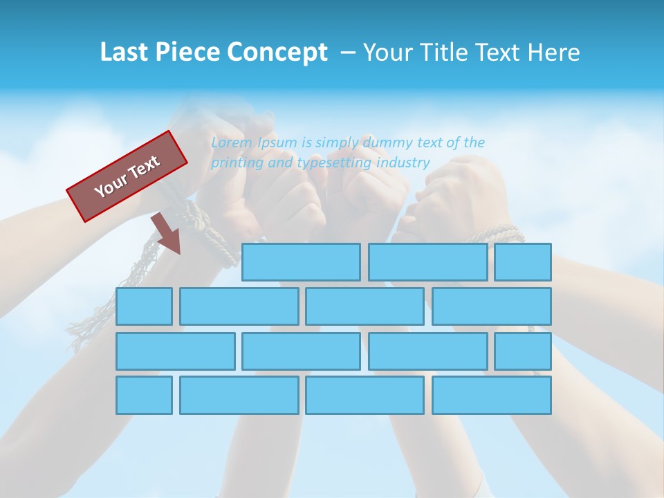 Three Tied Up Sky PowerPoint Template