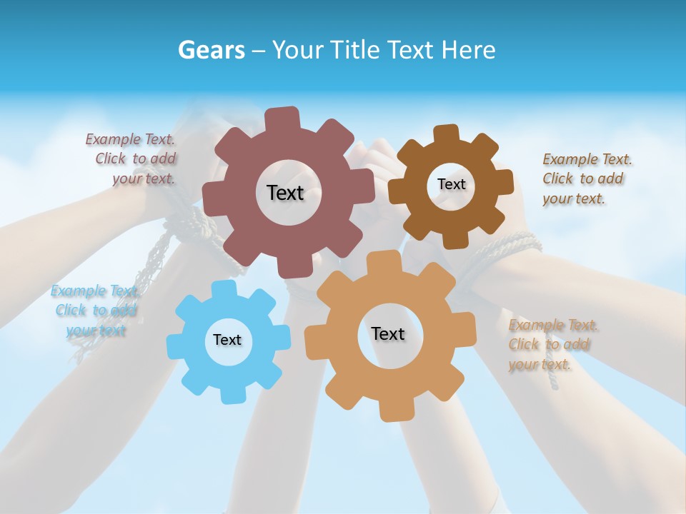 Three Tied Up Sky PowerPoint Template