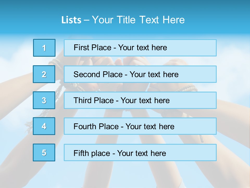 Three Tied Up Sky PowerPoint Template
