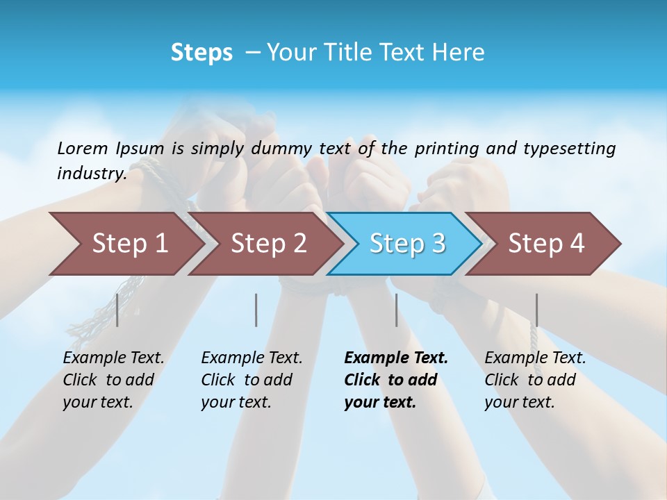 Three Tied Up Sky PowerPoint Template