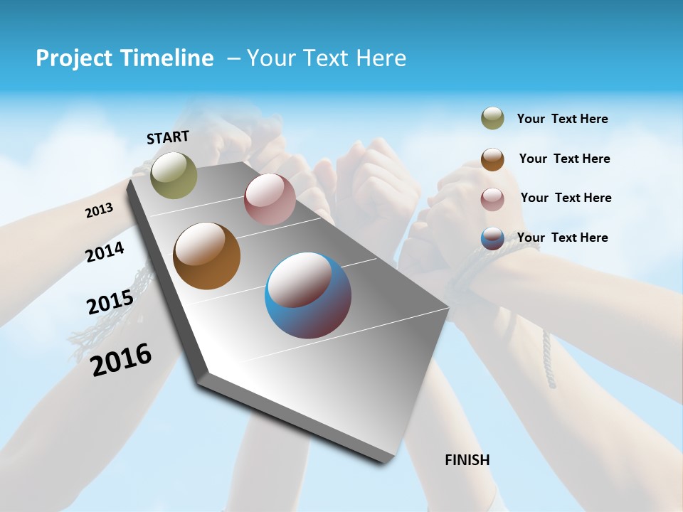 Three Tied Up Sky PowerPoint Template