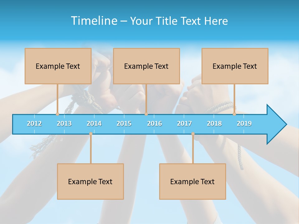 Three Tied Up Sky PowerPoint Template