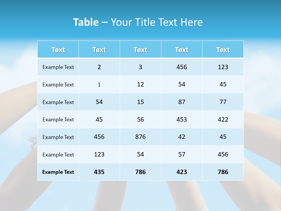 Three Tied Up Sky PowerPoint Template