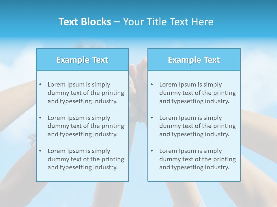 Three Tied Up Sky PowerPoint Template
