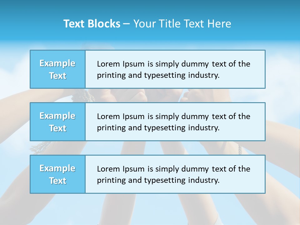 Three Tied Up Sky PowerPoint Template