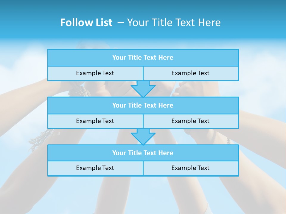 Three Tied Up Sky PowerPoint Template