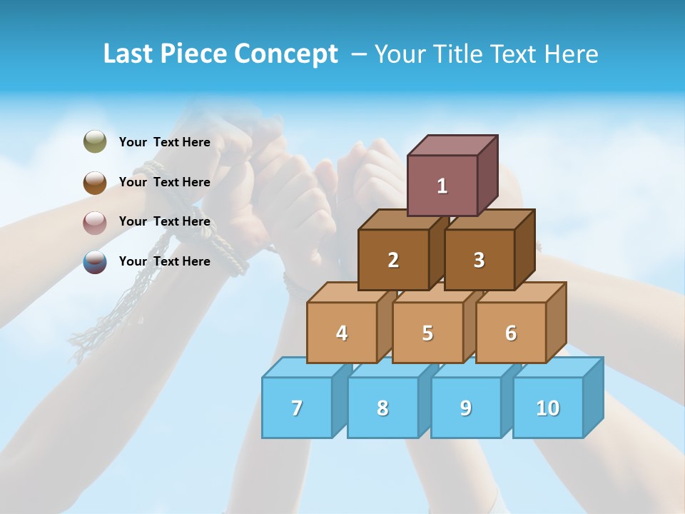 Three Tied Up Sky PowerPoint Template