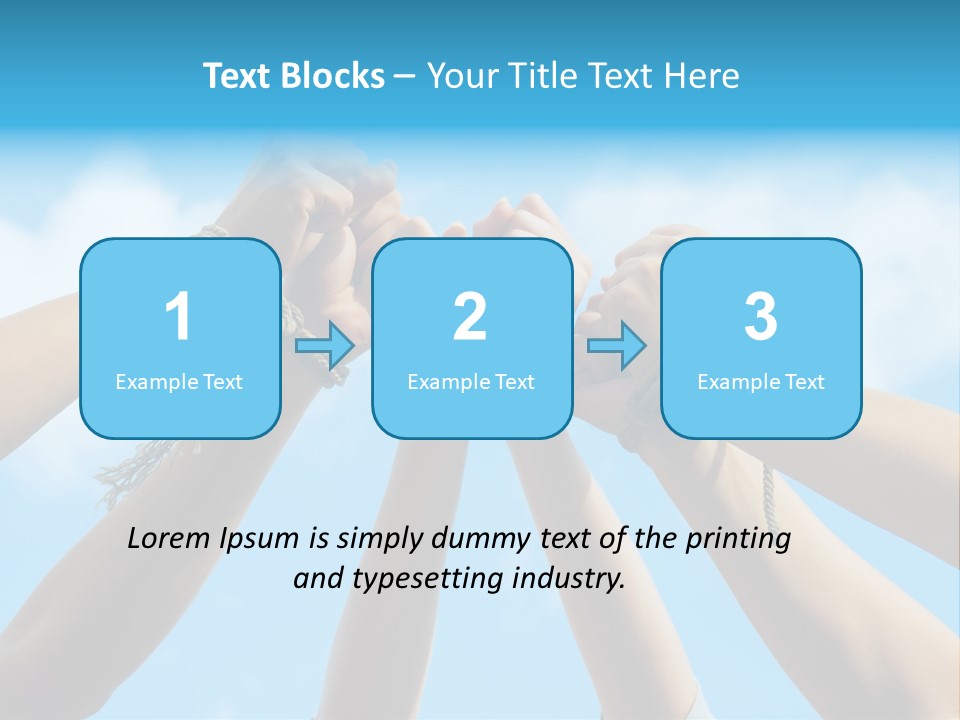 Three Tied Up Sky PowerPoint Template