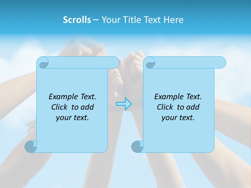 Three Tied Up Sky PowerPoint Template